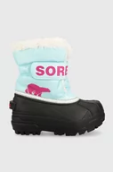 Buty dla dziewczynek - Sorel śniegowce dziecięce Childrens Snow kolor niebieski - miniaturka - grafika 1