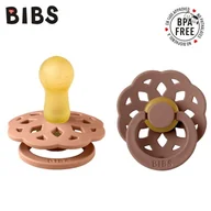 Smoczki uspokajające - Baby in World Smoczek uspokajający Bibs Boheme 2 pak peach/woodchuck M 6-18 - miniaturka - grafika 1
