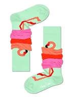Skarpetki damskie - Happy Socks Skarpety "Flamingo" w kolorze jasnozielono-różowo-pomarańczowym - miniaturka - grafika 1