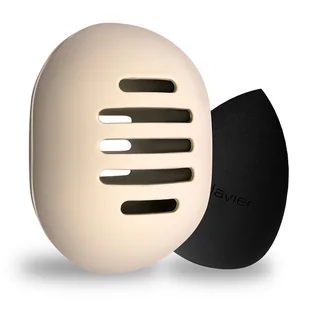 Silikonowe etui na gąbkę do makijażu, osuszacz, beige, 1szt. - Gąbeczki do makijażu - miniaturka - grafika 1