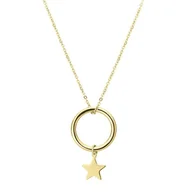 Naszyjniki - Złota gwiazdka naszyjnik stal szlachetna - Manoki - miniaturka - grafika 1