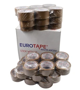 Taśma pakowa Solvent brąz 48mm/60 m, pakiet 36 sztuk - Taśmy klejące - miniaturka - grafika 1