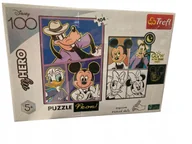 Puzzle - Puzzle Neon 104 Disney 100 + plakat świecący w ciemności 93399 - miniaturka - grafika 1