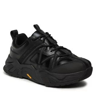 Półbuty męskie - Sneakersy Calvin Klein Jeans Chunky Runner Vibram Refl YM0YM00717 Triple Black BEH - grafika 1