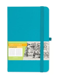Antra Antra, notes w kratkę, format A5, Romantyzm, turkusowy - Notesy i bloczki - miniaturka - grafika 1