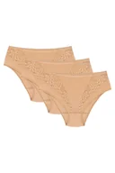 Majtki damskie - Wol-Bar eco-ga 3-pak beżowy 2xl majtki figi - miniaturka - grafika 1