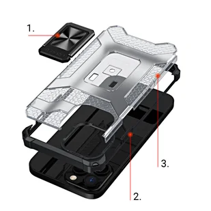 Crystal Ring Case pancerne hybrydowe etui pokrowiec + magnetyczny uchwyt iPhone 12 Pro Max czarny - Etui i futerały do telefonów - miniaturka - grafika 6