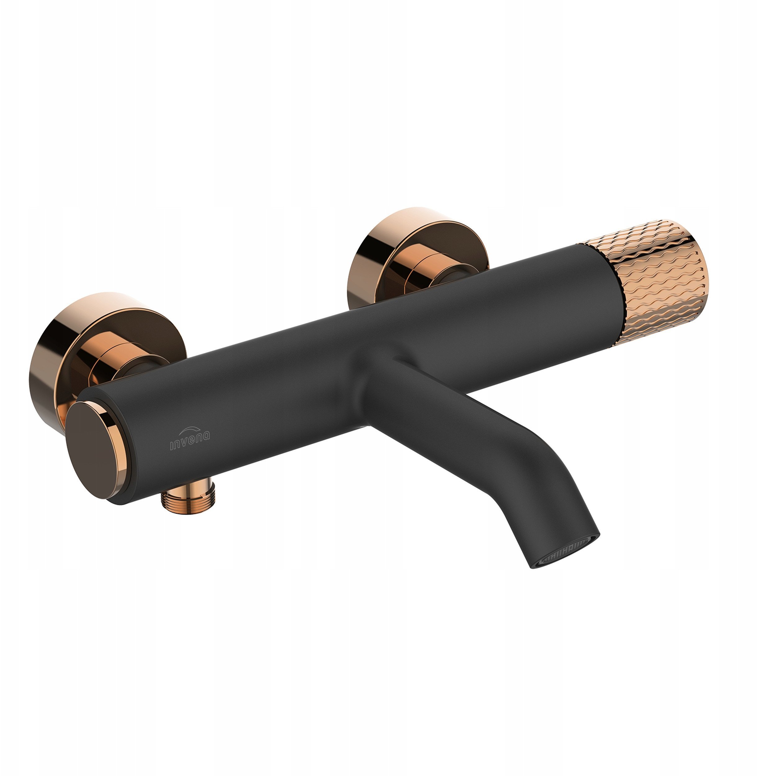 Bathroom faucet INVENA MOONLIGHT, black with gold details