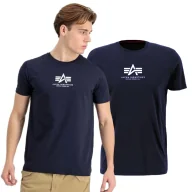 Odzież taktyczna i umundurowanie - Koszulka Alpha Industries Basic T ML 118533 579 - Naval Blue XXL - miniaturka - grafika 1