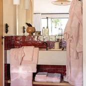 Szlafroki damskie - Le Jacquard Fran ais Szlafrok Caresse Pink - miniaturka - grafika 1