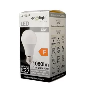Żarówka LED ECOLIGHT Classic EC79387 12W E27 - Halogeny - miniaturka - grafika 1