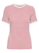 Koszulki i topy damskie - ONLY T-Shirt Tine 15315406 Czerwony Regular Fit - miniaturka - grafika 1