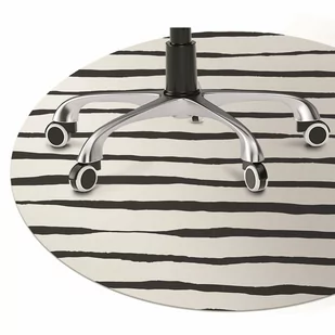 Podkładka pod krzesło Czarne linie fi100 cm - Podnóżki, podpórki, podkładki - miniaturka - grafika 1