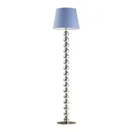 Lampy stojące - Lysne Lampa podłogowa BANGKOK abażur niebieski stelaż srebrny 1711017 - miniaturka - grafika 1