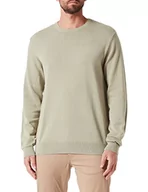 Bluzy męskie - Wrangler ghfcffdghrdshdfh męska bluza z dzianiny Crewneck Knit Sweater, Tea Leaf, rozmiar L, zielony, L - miniaturka - grafika 1