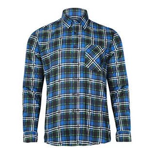 Koszule męskie - LAHTI PRO LAHTI PRO LPKF3M męska koszula flanelowa, koszula robocza, 100% bawełna w kratkę CE/EN 340 ciemnoniebieska, rozmiar: M, ciemnoniebieski, M LPKF3M - grafika 1