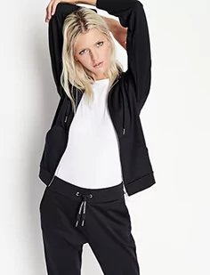 Armani Exchange Damska bluza z kapturem Circle Logo Back Zip Up, niebieski, XS - Bluzy damskie - miniaturka - grafika 1
