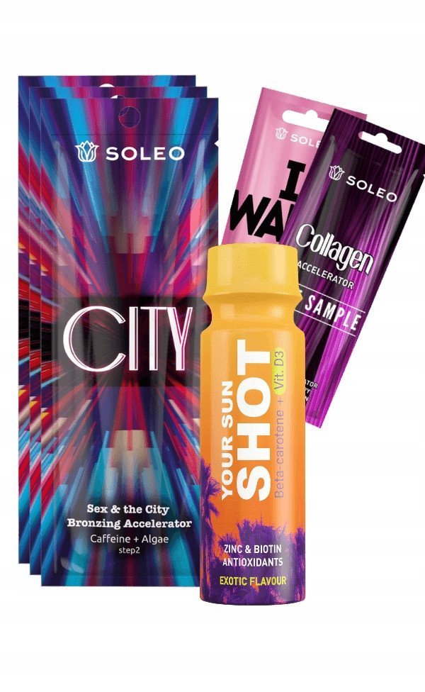 Soleo City 3x15ml Bronzer Z Przyspieszaczem Opalania + Gratisy