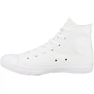 Sneakersy damskie - Converse All Star Hi Canvas czarne sneakersy, White Mono, 37.5 EU - grafika 1