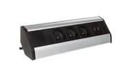 Gniazdka elektryczne - Orno Gniazdo meblowe 3x250V 1,8 z ładowarką USB OR-AE-1360 OR-AE-1360 - miniaturka - grafika 1