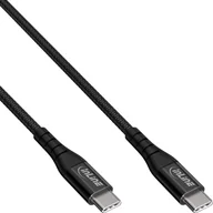 Kable USB - Kabel USB InLine InLine® USB 2.0 cable, USB-C male/male 100W quick charger cable, textile black, 1m - miniaturka - grafika 1