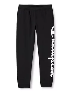 Spodenki męskie - Champion Legacy Authentic Pants-Maxi-Logo Powerblend Fleece Rib Cuff męskie spodnie dresowe, Nero, L - grafika 1
