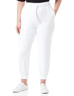 Spodnie damskie - HUGO Spodnie damskie Smooth_Pants, White100, M - miniaturka - grafika 1
