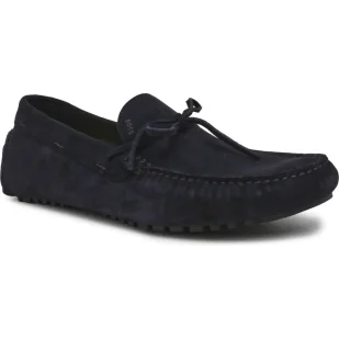 BOSS BLACK Skórzane mokasyny Driver_Mocc_sdbk - Mokasyny męskie - miniaturka - grafika 1