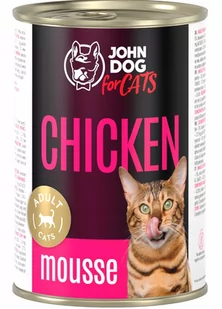 JohnDog For cats Mousse kurczak mus 400g - Mokra karma dla kotów JohnDog For cats Mousse kurczak mus 400g - Mokra karma dla kotów - miniaturka - grafika 1