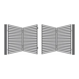 Brava Brama łamana z automatem 400 x 150 cm - Ogrodzenia Brava Brama łamana z automatem 400 x 150 cm - Ogrodzenia - miniaturka - grafika 1