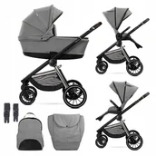Plecaki - Wózek wielofunkcyjny 2w1 spacerówka gondola adaptery plecak antyrefluks - miniaturka - grafika 1
