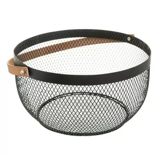 Secret de Gourmet Koszyk na owoce metalowy RETRO 29 cm czarny B07VQ8QTF2 - Inne naczynia kuchenne - miniaturka - grafika 1