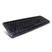 Klawiatury - Klawiatura C-Tech KB-102 SLIM, PS2, CZ/SK (KB-102-BL) Czarna - miniaturka - grafika 1