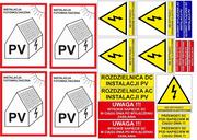 Akcesoria motoryzacyjne - NOWE wymogi naklejki elektryczne FOTOWOLTAIKA PV 10 szt. - miniaturka - grafika 1