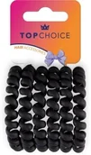 Ozdoby do włosów - Top Choice Gumka do włosów Czarna 6 szt. - miniaturka - grafika 1