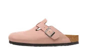 Klapki i japonki męskie - Birkenstock Boston Suede Leather Pink Clay - miniaturka - grafika 1