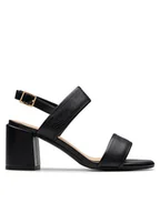 Sandały damskie - Clarks Sandały Ezoria Sling 26181300 Czarny - miniaturka - grafika 1