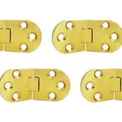 Zawiasy, okucia i inne akcesoria - Zawias do stołu składanego, zawias do mebli, zawias do maszyny do szycia, zawias ze stopu cynku, opakowanie 4 szt., kolor złoty - miniaturka - grafika 1