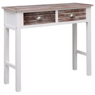 vidaXL Stolik konsola brązowy 90 x 30 x 77 cm drewniany 284144 - Konsole i sekretarzyki - miniaturka - grafika 1