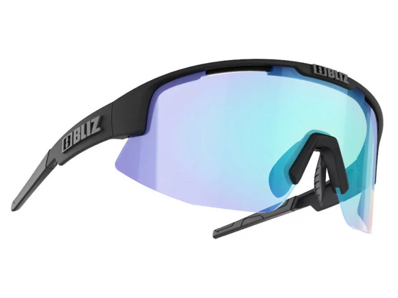 Bliz Bliz Matrix Small Nano Optics Glasses, matte black/coral with blue multi nordic light  2021 Okulary sportowe 52107-13N