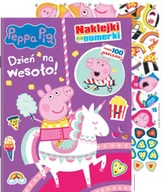 Kolorowanki, wyklejanki - Dzień na wesoło. Świnka Peppa. Naklejki na numerki - Opracowanie zbiorowe - miniaturka - grafika 1