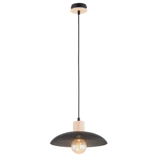 Kobe lampa wisząca 1xE27 czarna/jasne drewno 1318/1 - Lampy sufitowe - miniaturka - grafika 1