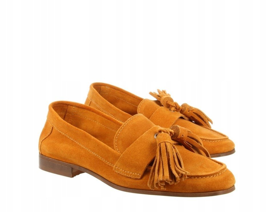 ZIGN DAMSKIE MOKASYNY SKÓRZANE BRĄZOWE 36 MCI