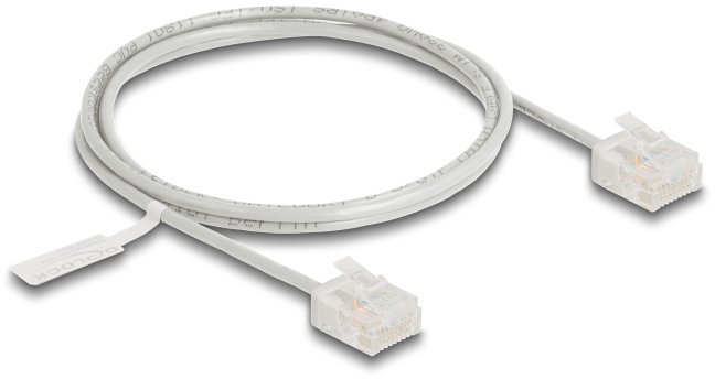 Delock RJ45 Kabel sieciowy Cat.6 UTP Ultra Slim 1 m szary z krótkimi wtykami