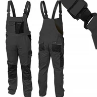 Odzież robocza - EDGAR II Spodnie Ogrodniczki Ochronne Robocze Bawełniane Grafitowe 3XL (58) - miniaturka - grafika 1