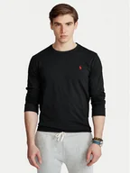 Koszulki męskie - Polo Ralph Lauren Longsleeve Classics 710671468001 Czarny Custom Slim Fit - miniaturka - grafika 1