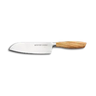 Noże kuchenne - Zepter nóż Felix Solingen OLIVE WOOD - nóż Santoku, długość ostrza 16 cm - miniaturka - grafika 1