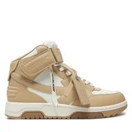Sneakersy damskie - Sneakersy Off-White OWIA275S23LEA0011701 Beżowy - miniaturka - grafika 1
