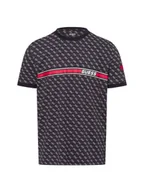 Koszulki męskie - GUESS Pan T-Shirt Mężczyźni Bawełna niebieski wzorzysty, S - miniaturka - grafika 1