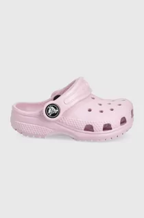 Buty dla dziewczynek - Crocs klapki dziecięce kolor różowy - grafika 1